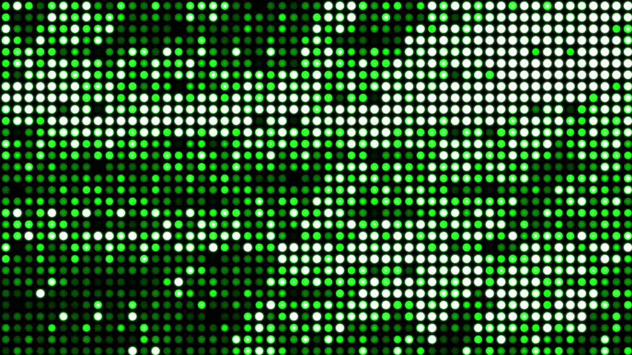 la pantalla. el patrón de píxeles. el bucle de vídeo.