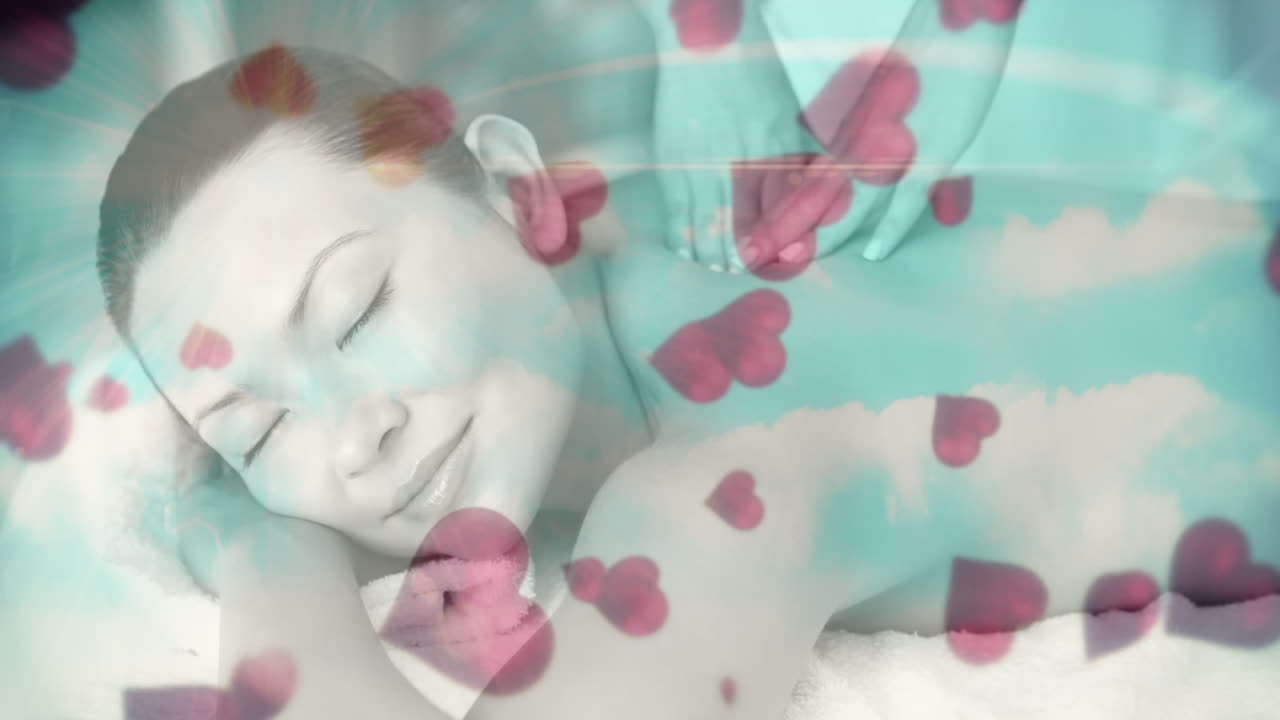 마사지를 받는 여자