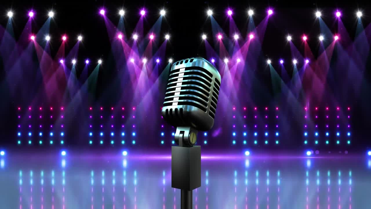 Microfono con luci lampeggianti per pop star