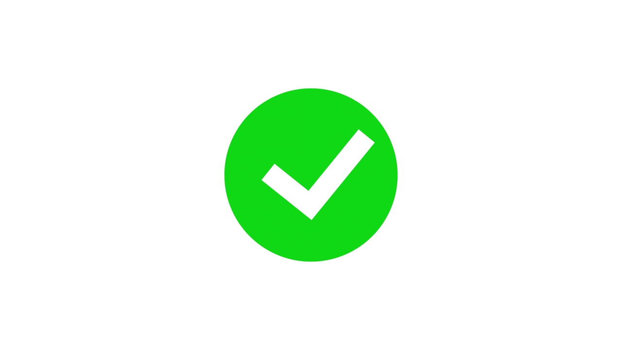 Animated Green Checkmark Confirmation Icon