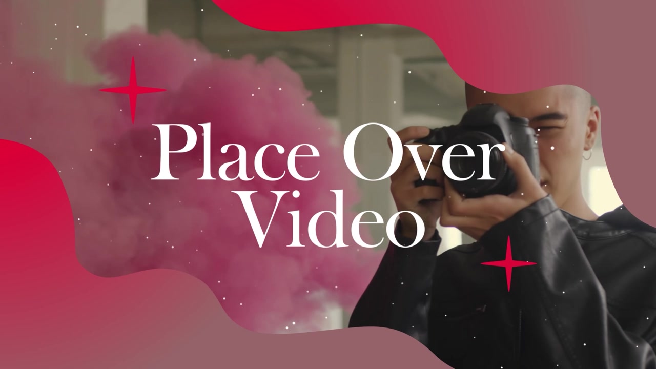Animated Text Overlay Template with Abstract Background