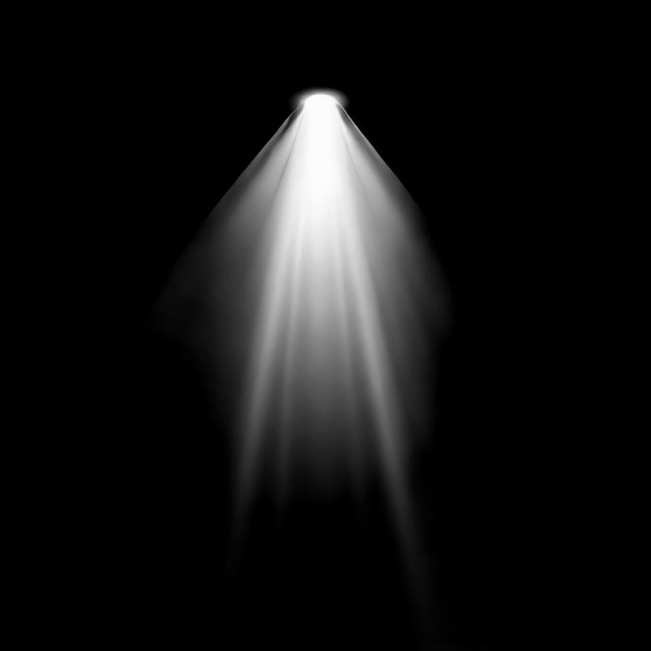 Ethereal light beam effect animation isolated asset, transparent 4K video, alpha channel, ProRes