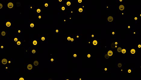 emoji icono de risa movimiento de animación de fondo en bucle con canal alfa 4k