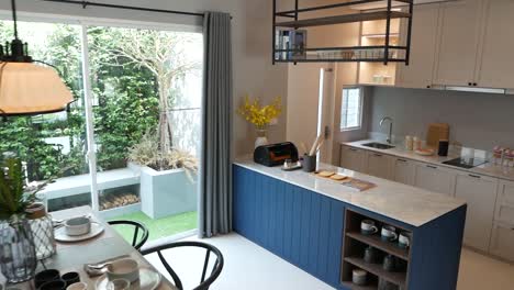 Stylish-Blue-Counter-Kitchen-and-Ding-Area-Decoration