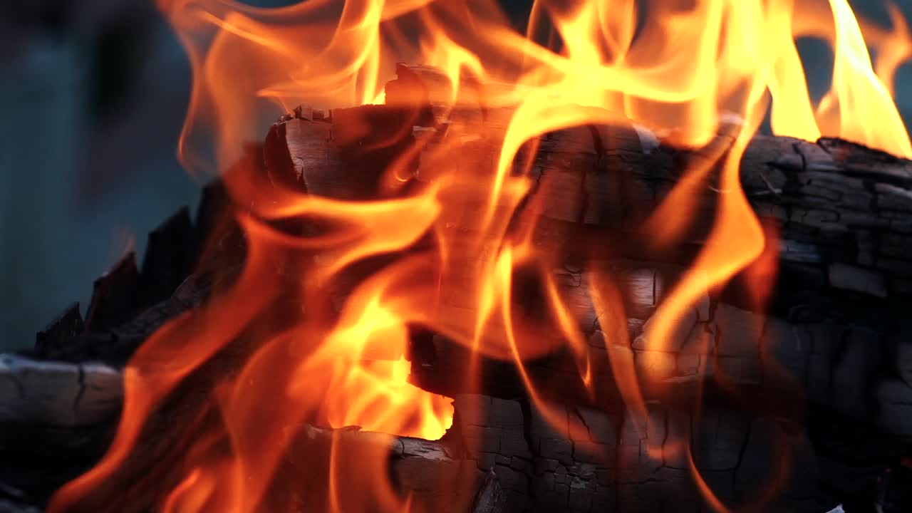 Flaming and burning dangerous fire. Burning firewood. Bonfire. Home symbol.