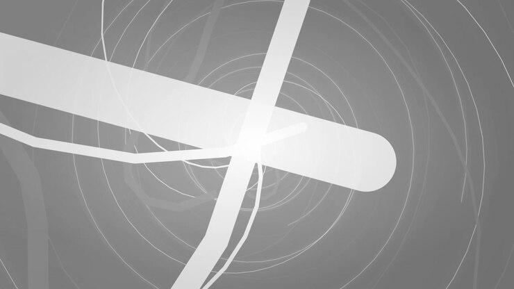 Grafica in movimento astratta con forme geometriche e linee grigie
