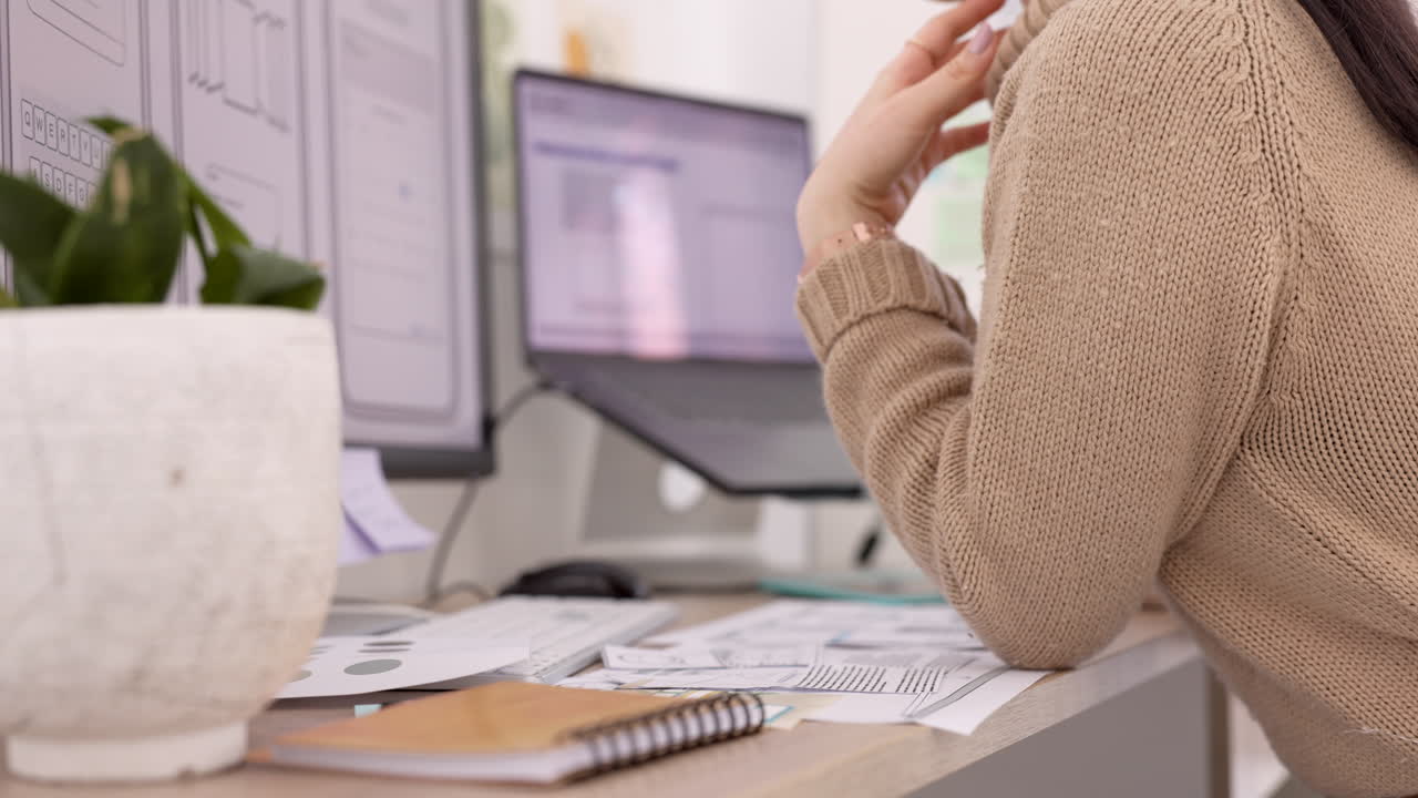 웹 디자인, 컴퓨터에서 일과 여성 계획