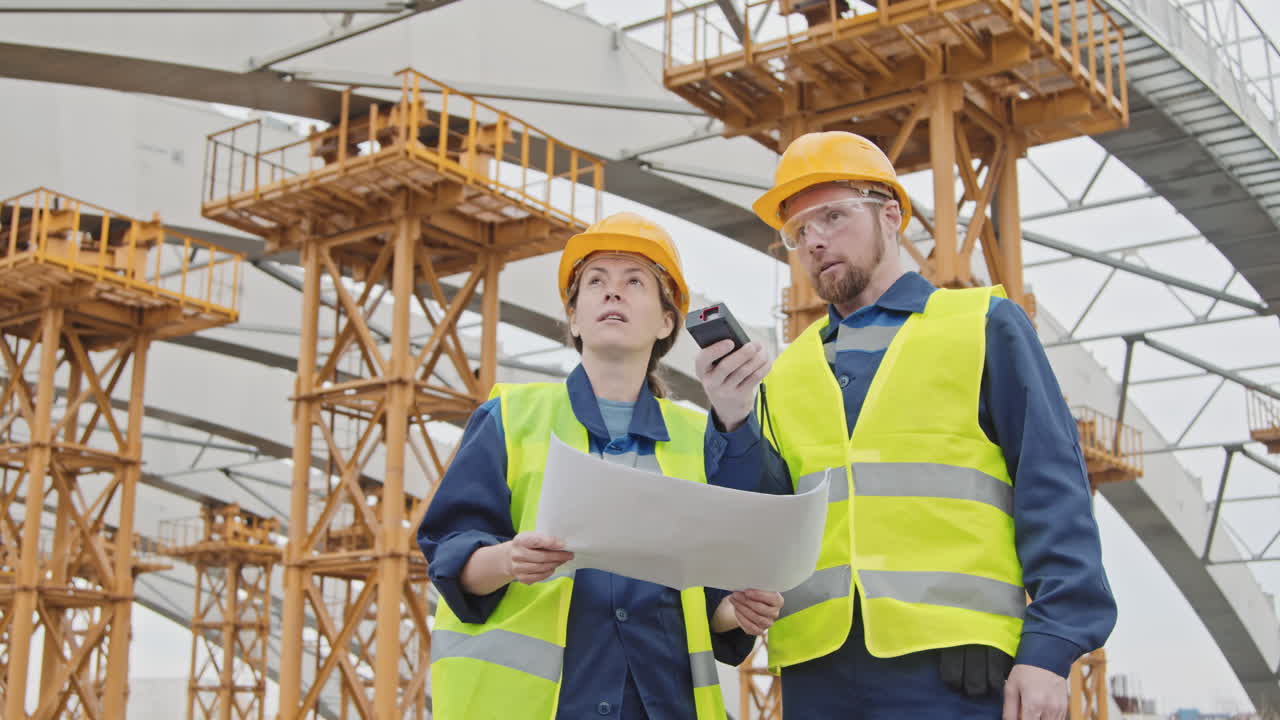 Construction Engineers Working Outside