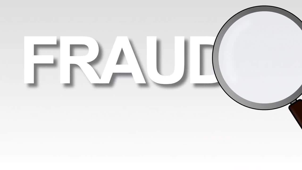 palabra de fraude magnificada