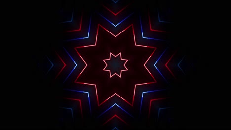 abstract neon star pattern