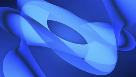 abstract geometric 3d background animation loop of overlapping curvy blue gradient layers