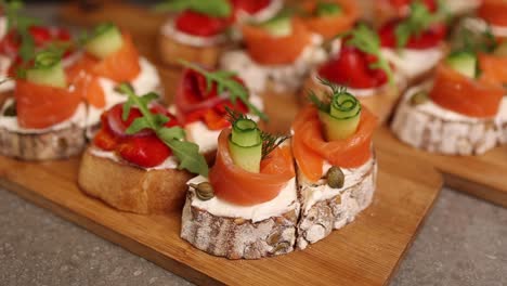 elegant smoked salmon canapés