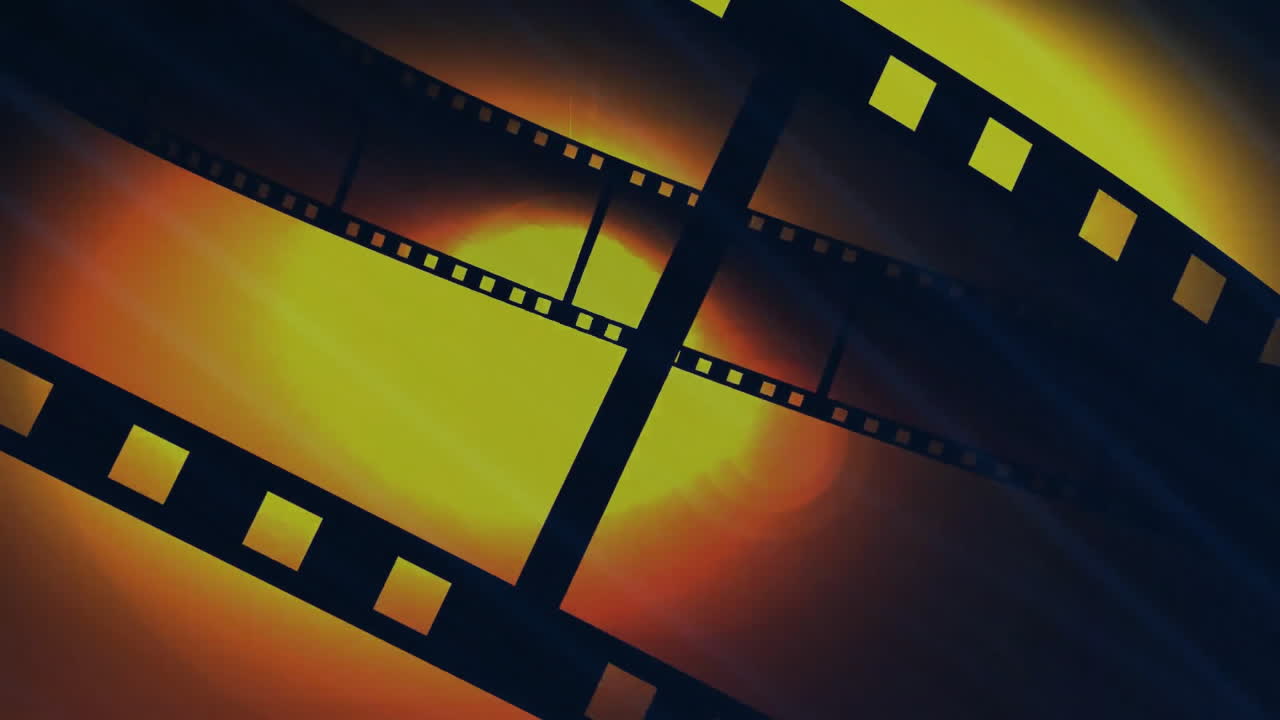Animating film reel over countdown background