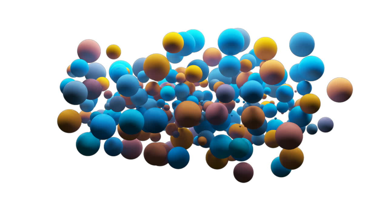 Digitally generated video of bubbles