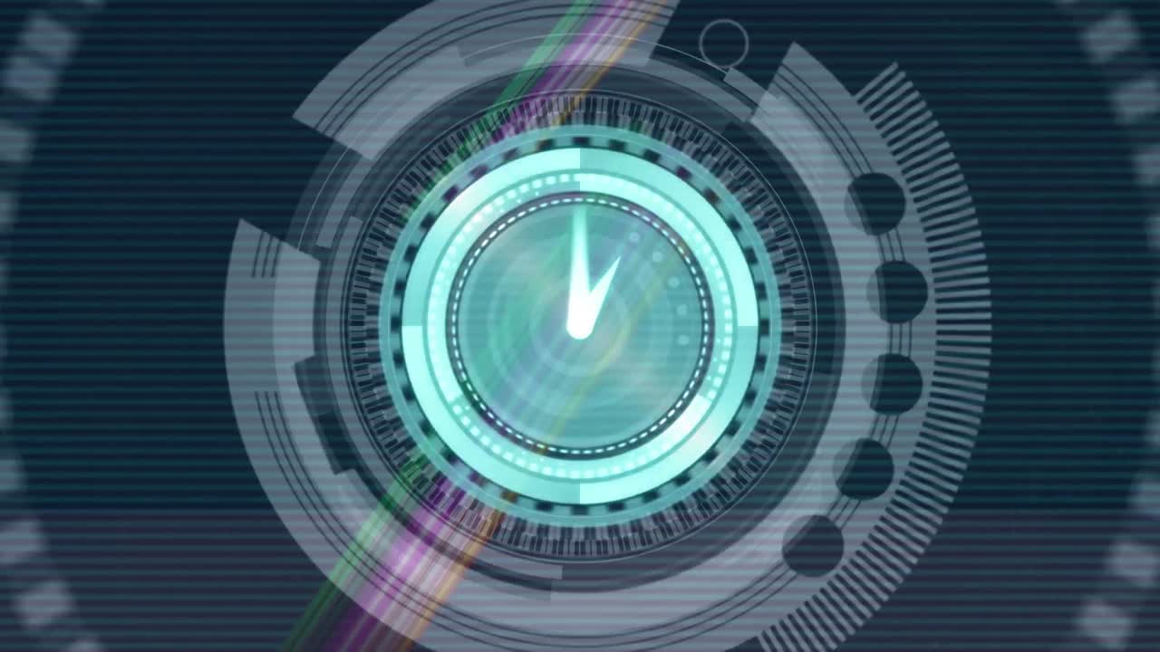 시계 티킹과 범위 스캐닝의 애니메이션