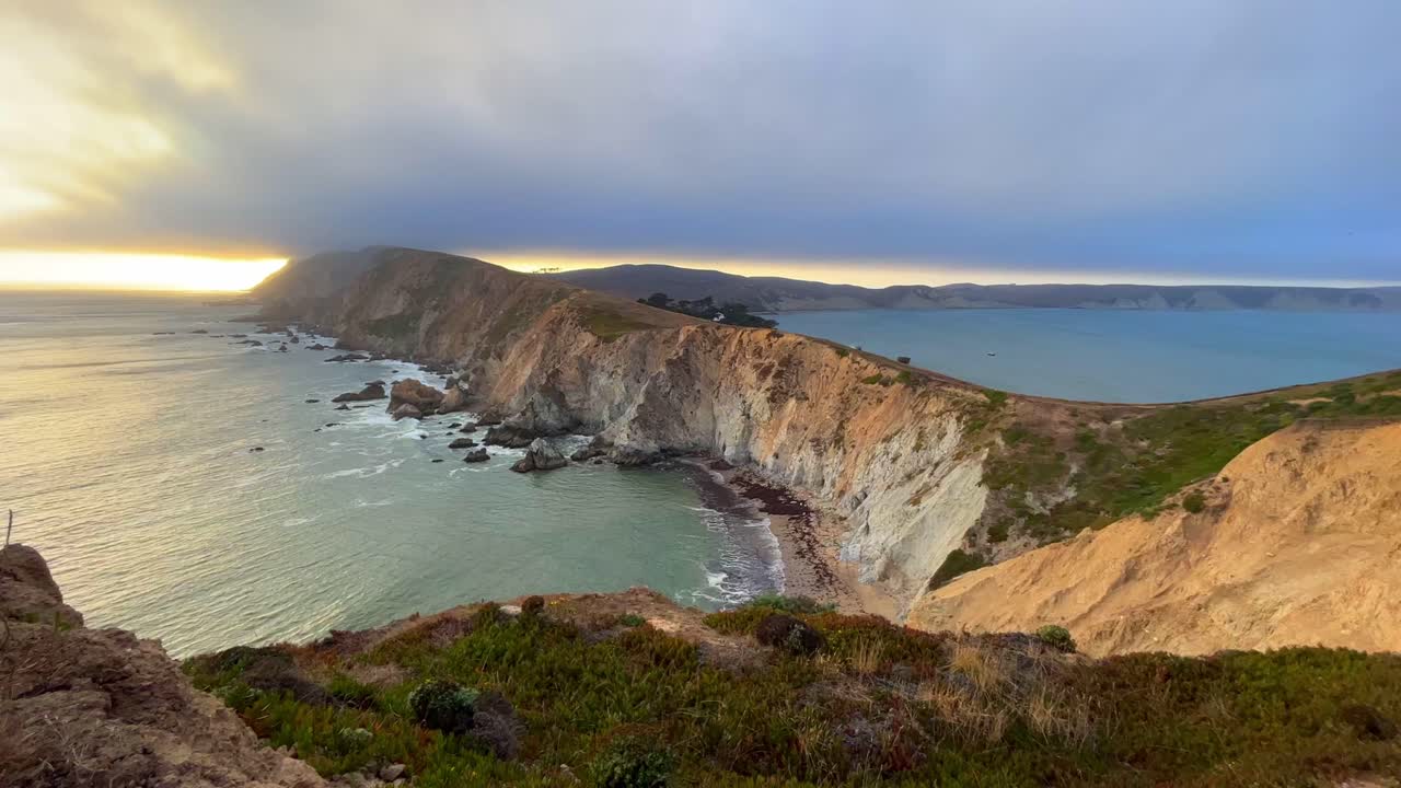 Balandra beach trails during a cloudy sunset