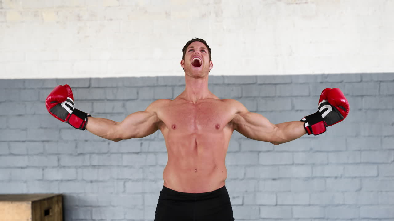 boxeador masculino subiendo 4k