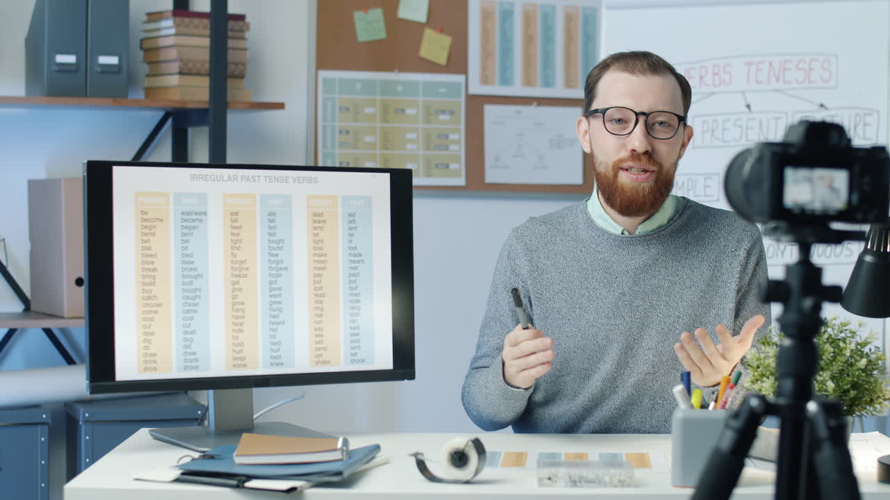 Online English Grammar Lesson on Irregular Past Tense Verbs