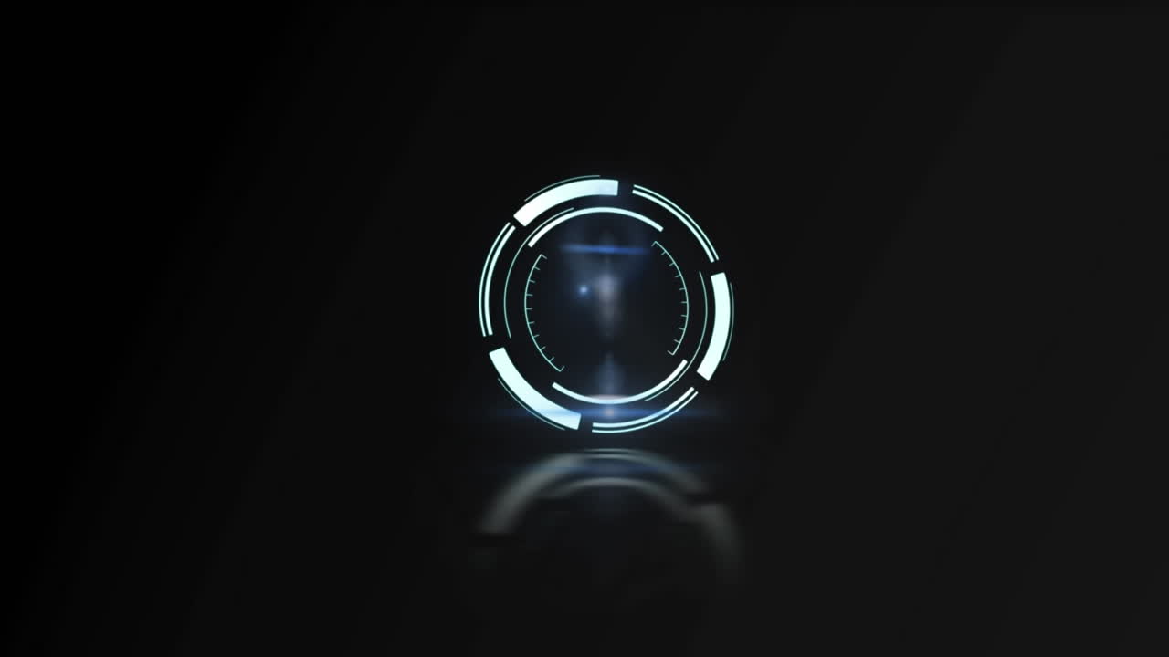 animación de la exploración del alcance sobre un fondo negro