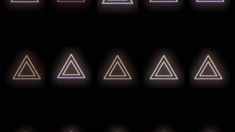 yellow geometric triangles pattern with neon light