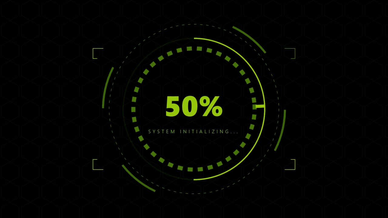 Digital System Loading Interface with Percentage Counter