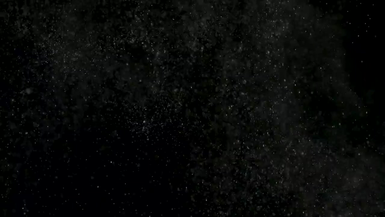 Particelle astratte su sfondo nero