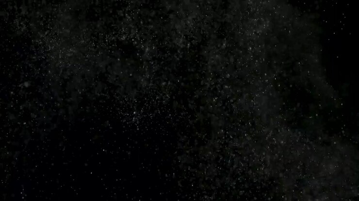 Particelle astratte su sfondo nero