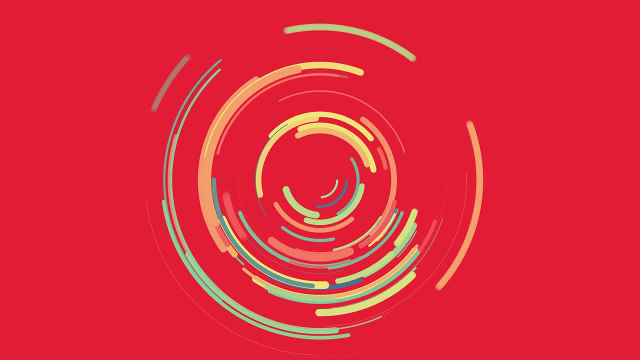 4k 컬러 회전 애니메이션 서클