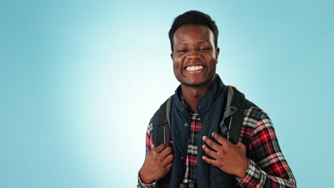 Black-man,-hiker-and-face-with-freedom