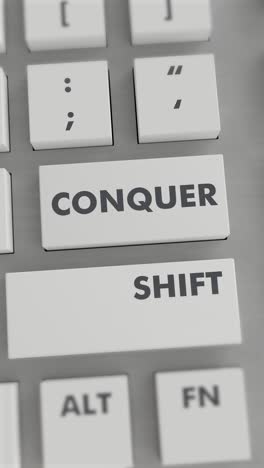 conquer button pressing on keyboard vertical video