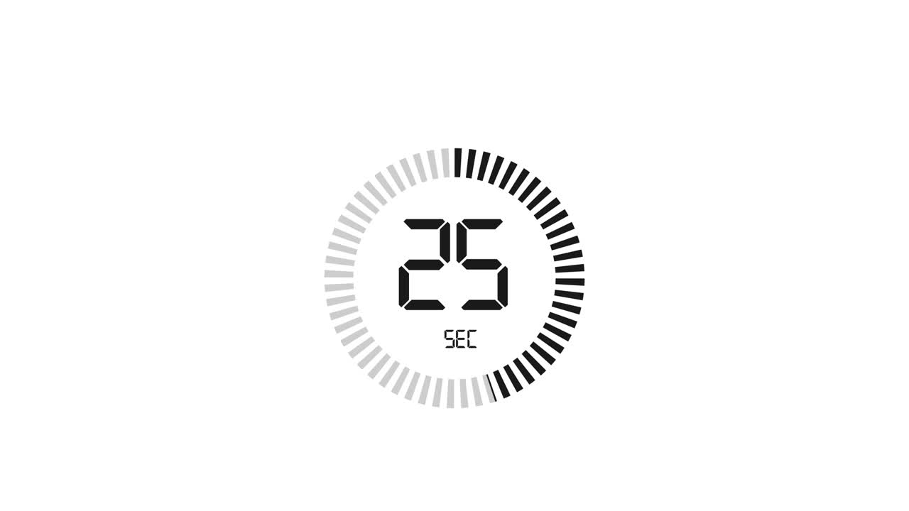 The 50 second, stopwatch icon. Stopwatch icon in flat style, timer on on color background. Motion graphics.