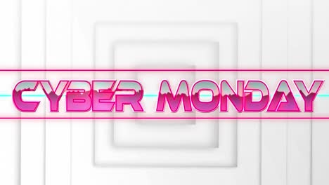 Animation-of-cyber-monday-text-over-light-trails-on-white-background