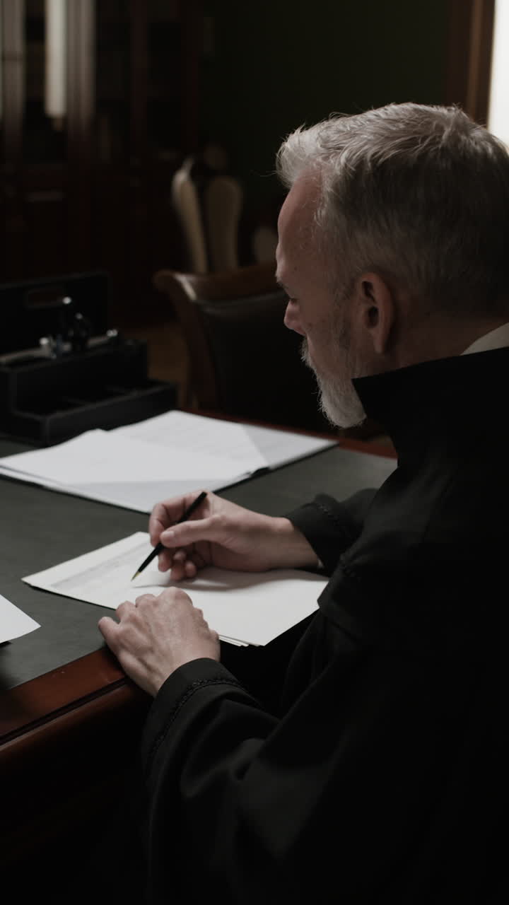 Lawyer Reviewing Documents