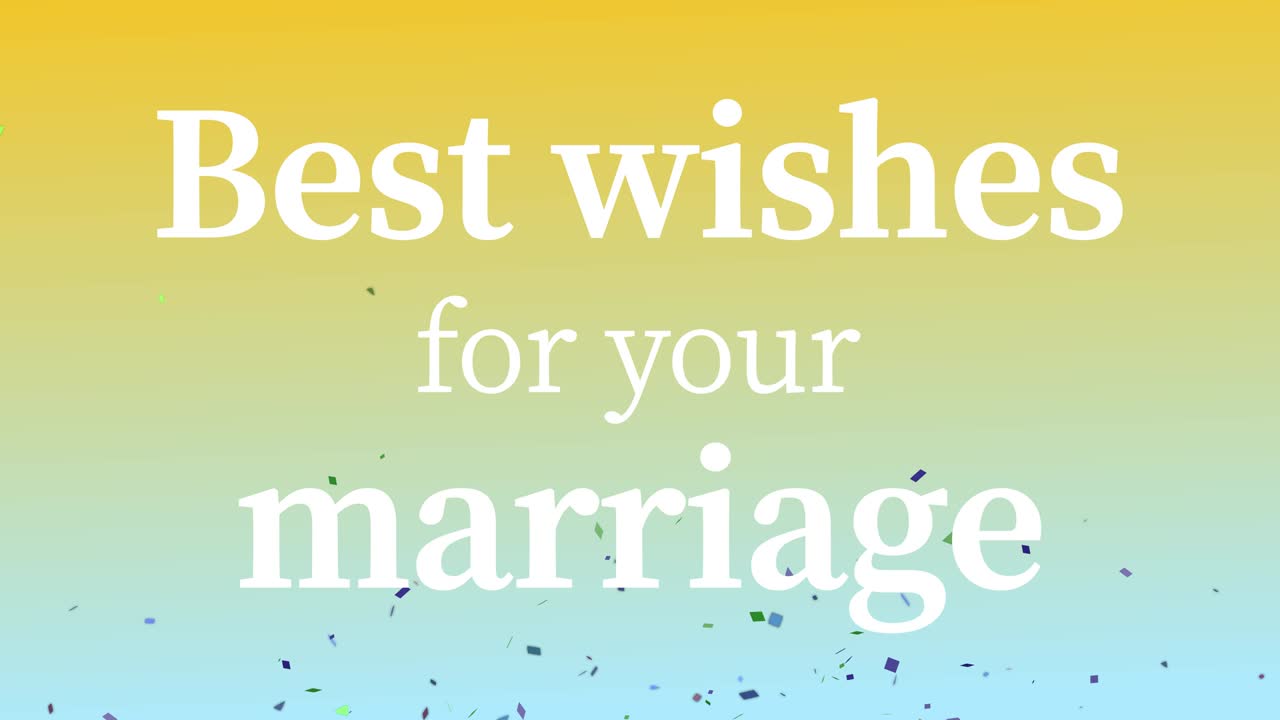 당신의 결혼에 대한 가장 좋은 소원 문자 메시지 애니메이션 모션 그래픽