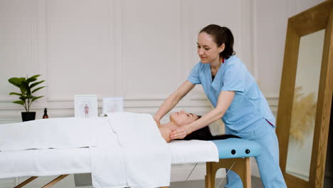 woman receiving a massage