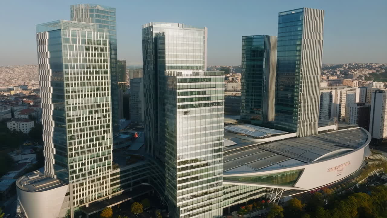 Modern Skyscrapers and Urban Cityscape