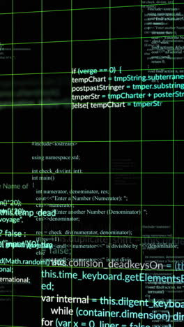animación del procesamiento de datos sobre un fondo negro