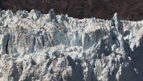 hielo azul del glaciar margerie, primer plano
