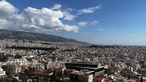 view form above of athens, greece