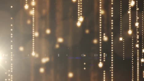 animación de estrellas y puntos de luz sobre fondo negro