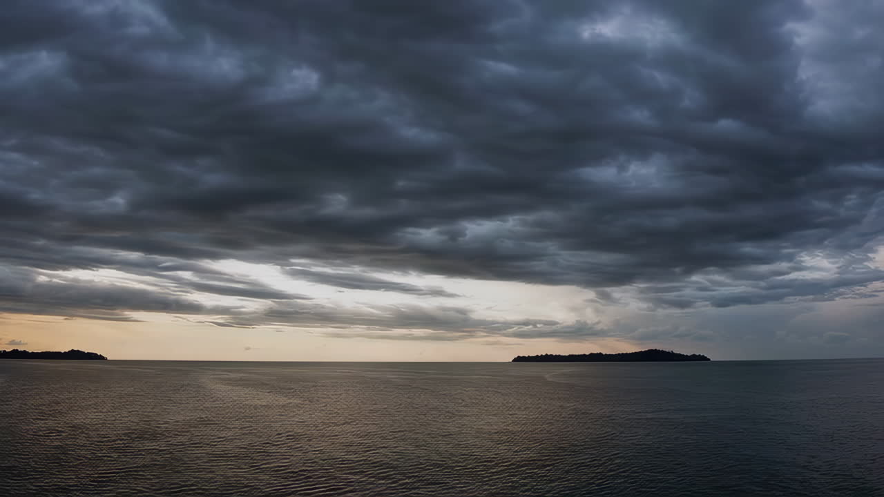 Stormy Sunset over the Ocean