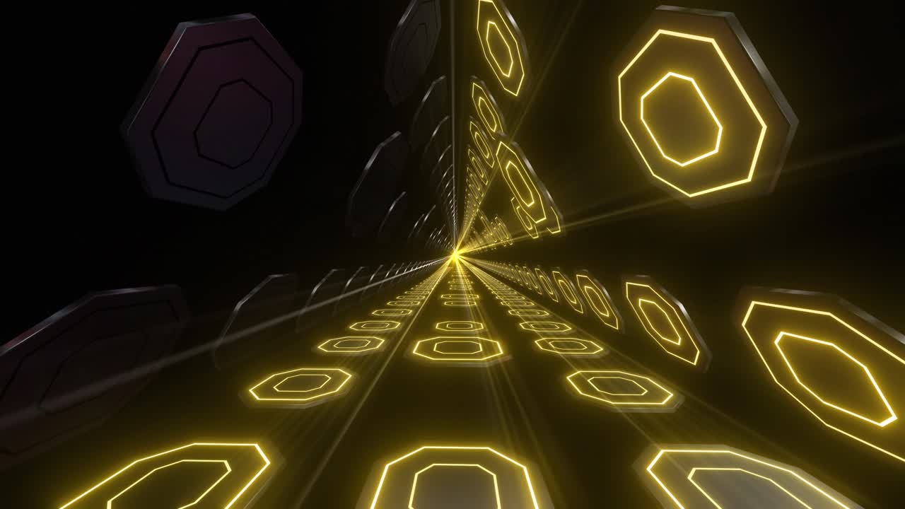 Futuristic Hexagon Tunnel