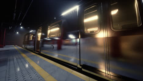 empty old subway train station