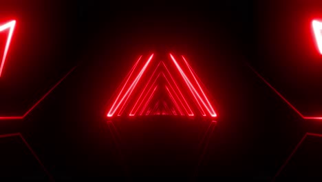 red neon triangle tunnel