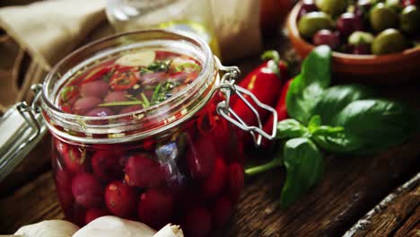 Ingredients-herbs-and-pickled-olives-