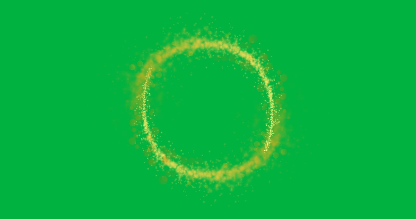 Animation of yellow sparkles floating on transparent background