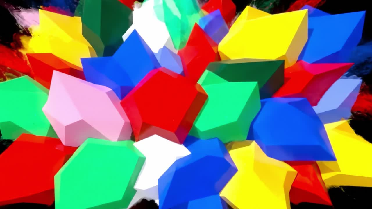 Colorful Abstract Geometric Explosion