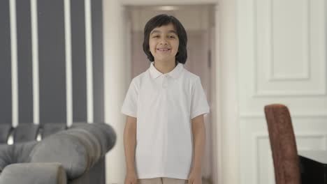 happy indian boy smiling to the camera