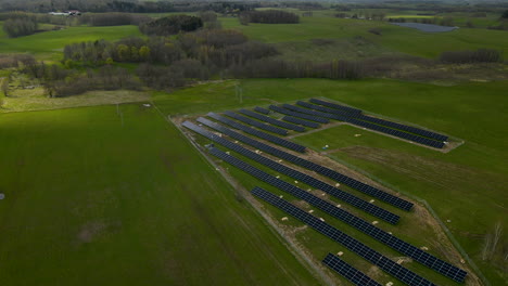 solar panel farm in countryside