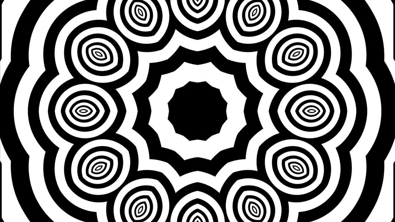 Hypnotic Spiral Background.black and white.